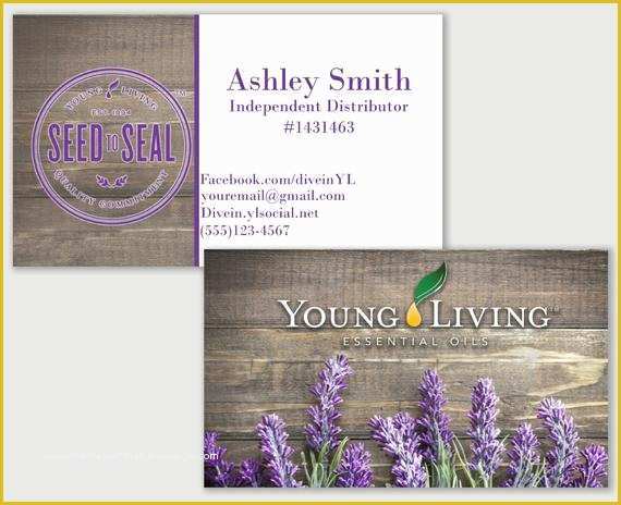 Free Young Living Business Card Templates Of Items Similar to Lavender Young Living Business Card