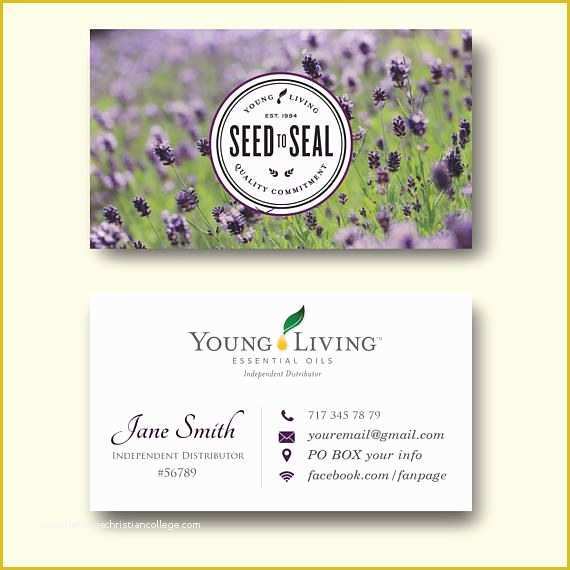 Free Young Living Business Card Templates Of Young Living Business Card Essential Oils Business Card