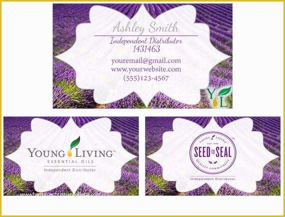 Free Young Living Business Card Templates Of Young Living Business Cards Lemon Lavender or Peppermint