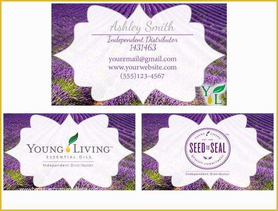 Free Young Living Business Card Templates Of Young Living Business Cards Lemon Lavender or Peppermint