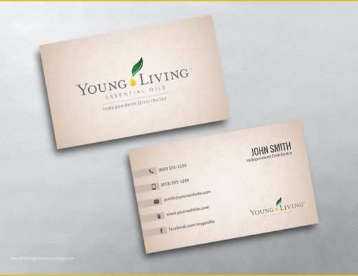 Free Young Living Business Card Templates Of Young Living Business Cards