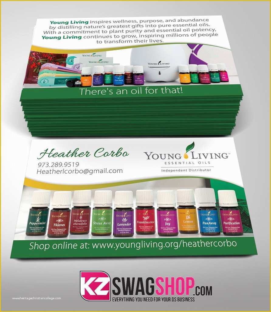 Free Young Living Business Card Templates Of Young Living Business Cards Style 4 – Kz Swag Shop
