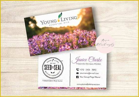 Free Young Living Business Card Templates Of Young Living Essential Oils Business Card Digital Design