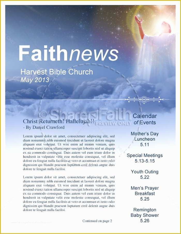 Free Youth Ministry Newsletter Templates Of Free Church Newsletter Templates for Mac Template