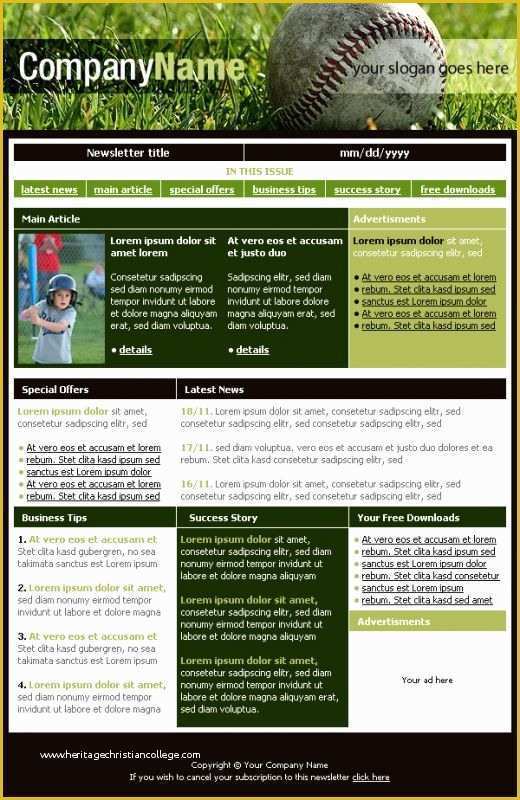 Free Youth Ministry Newsletter Templates Of Free Newsletter Templates Downloads