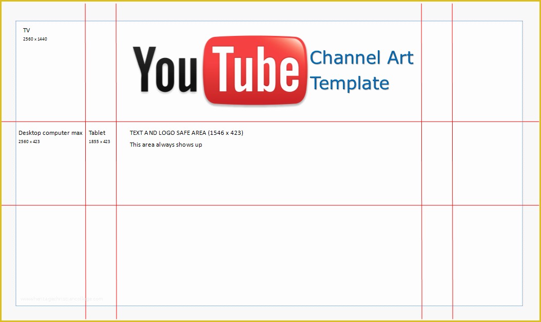 Free Youtube Art Template Of Channel Art Template for Microsoft Publisher
