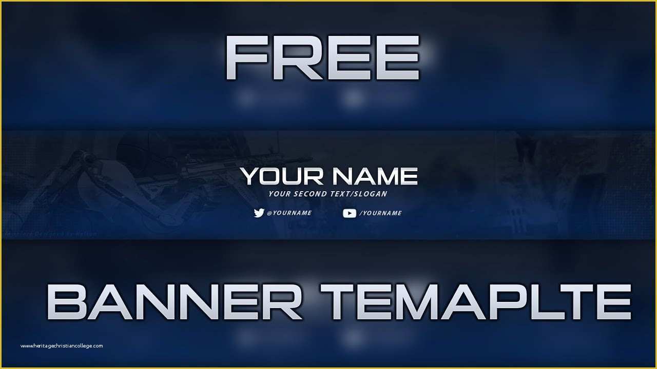 Free Youtube Banner Template Psd Of 2d Banner Template Free Download Psd