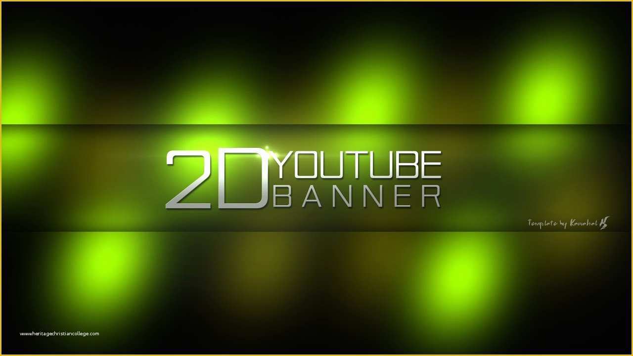 Free Youtube Banner Template Psd Of 2d Youtube Banner Template Psd by thekawahal