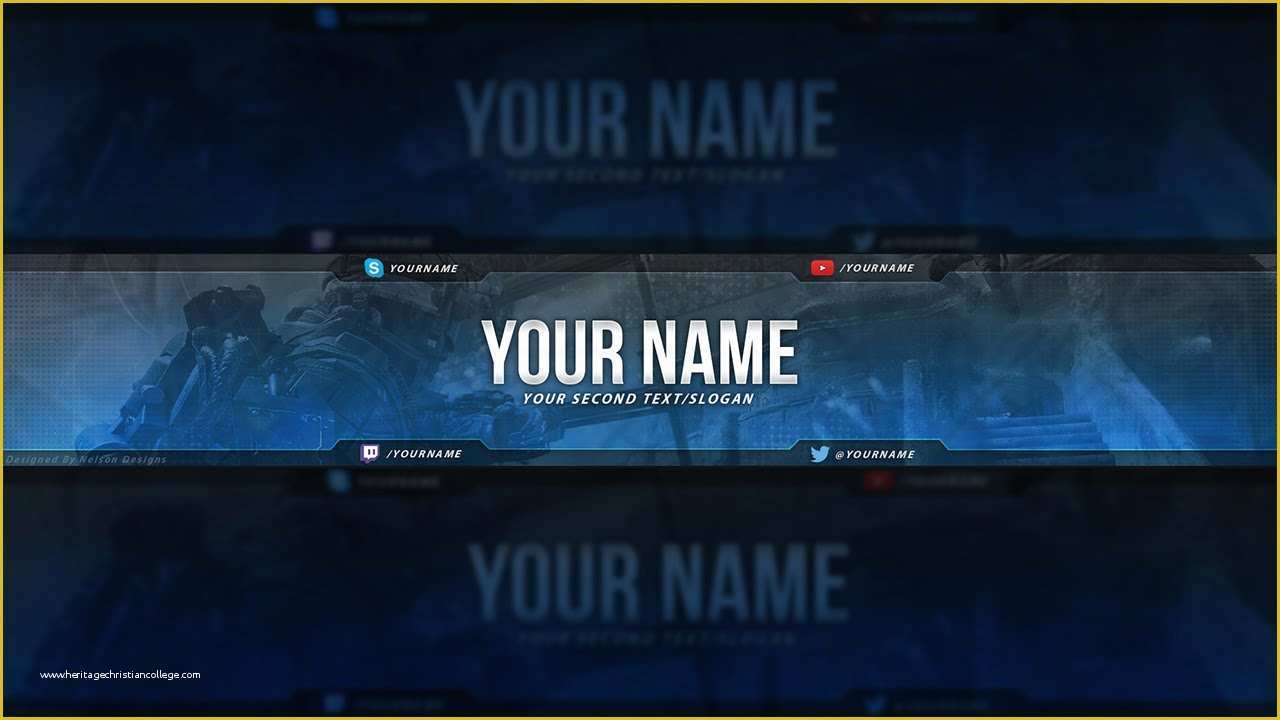 Free Youtube Banner Template Psd Of Call Duty Banner Template Free Download Psd