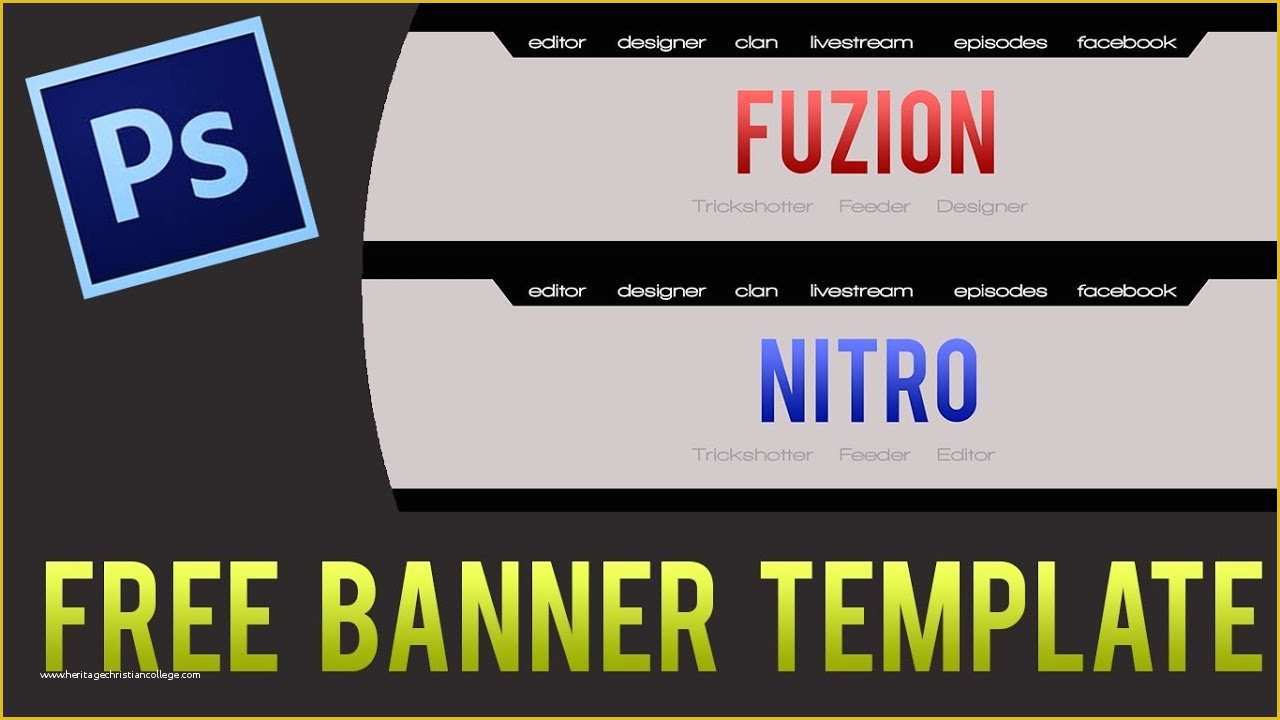 Free Youtube Banner Template Psd Of Clean Youtube Banner Template Free Downloadd