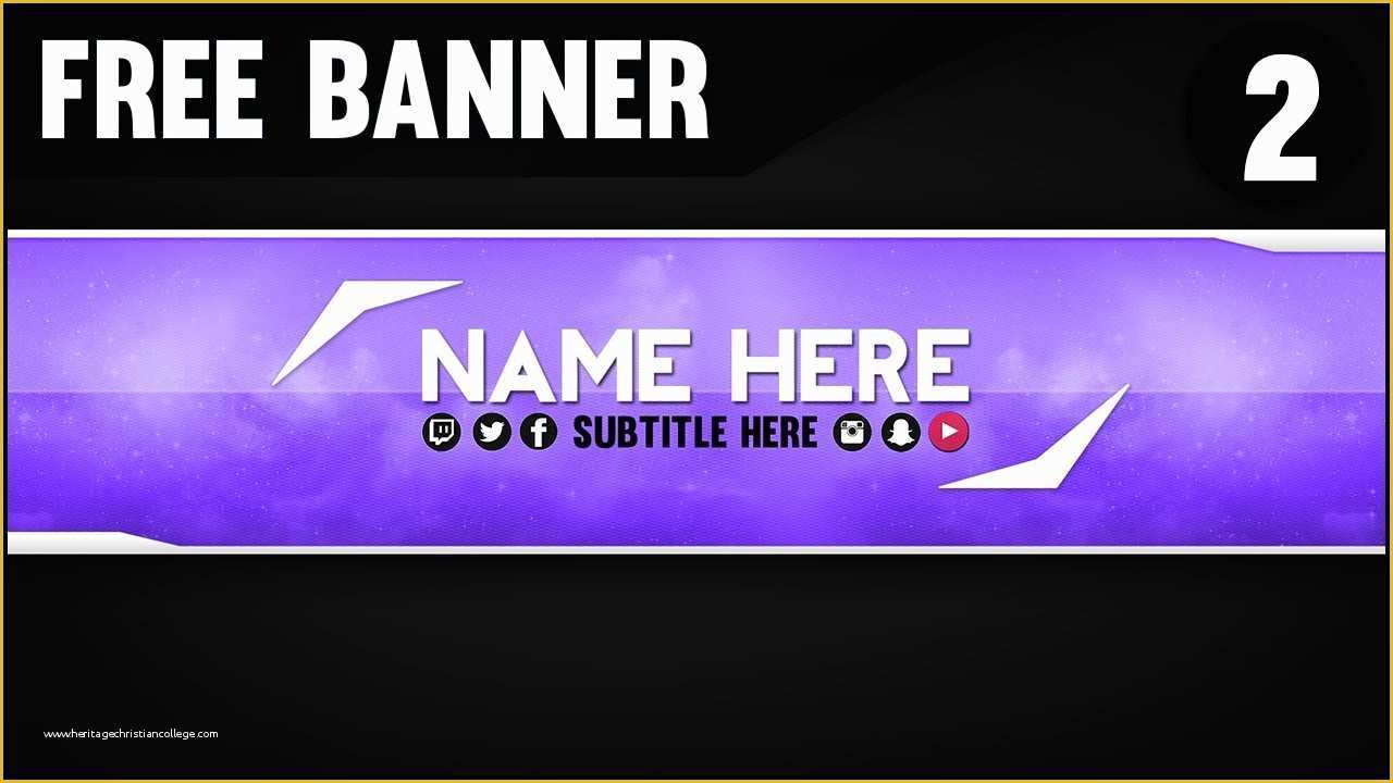 Free Youtube Banner Template Psd Of Free Banner Template 2 Folder and Psd File