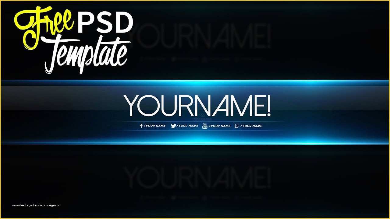 50 Free Youtube Banner Template Psd