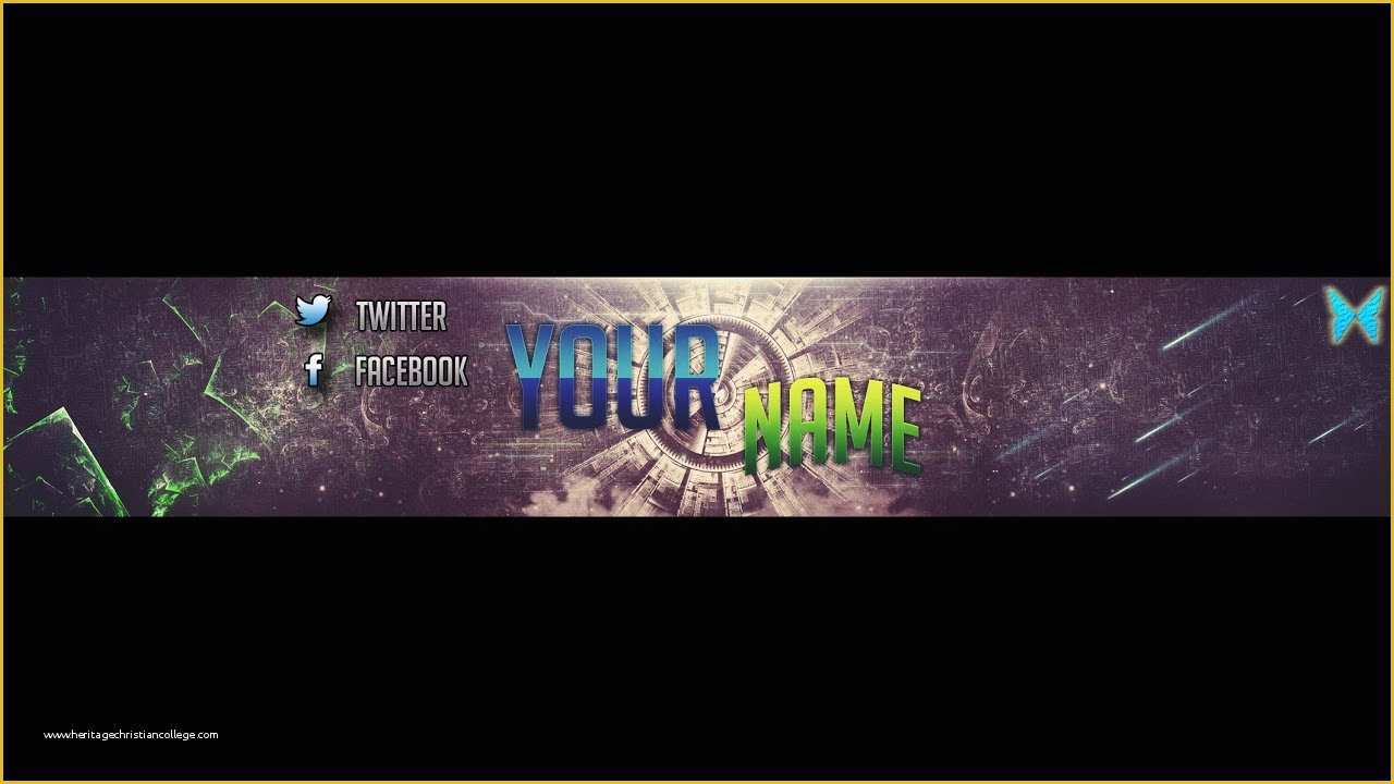 Free Youtube Banner Template Psd Of Free Cool Youtube Banner Template Shop Psd 4