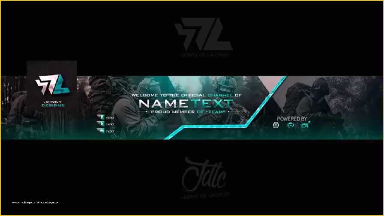 Free Youtube Banner Template Psd Of Free Youtube Banner Template 2 Psd Avatar