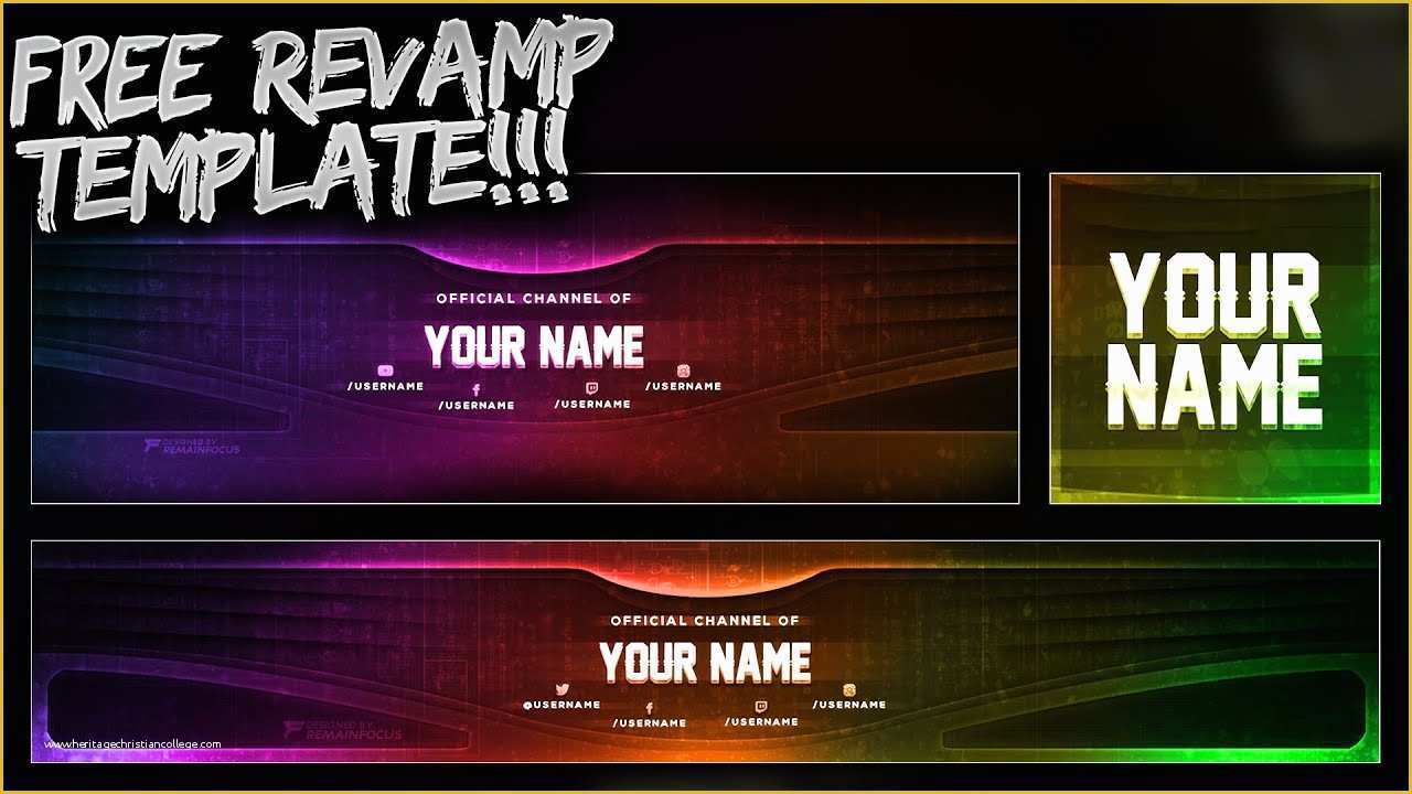 Free Youtube Banner Template Psd Of Free Youtube Banner Twitter Header Template Psd Free