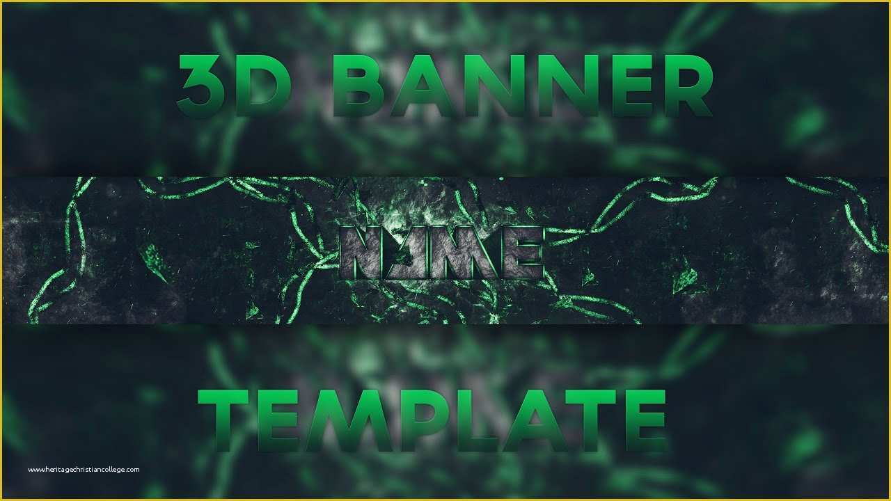 Free Youtube Banner Templates Download Of 3d Banner Template Adanix Designs