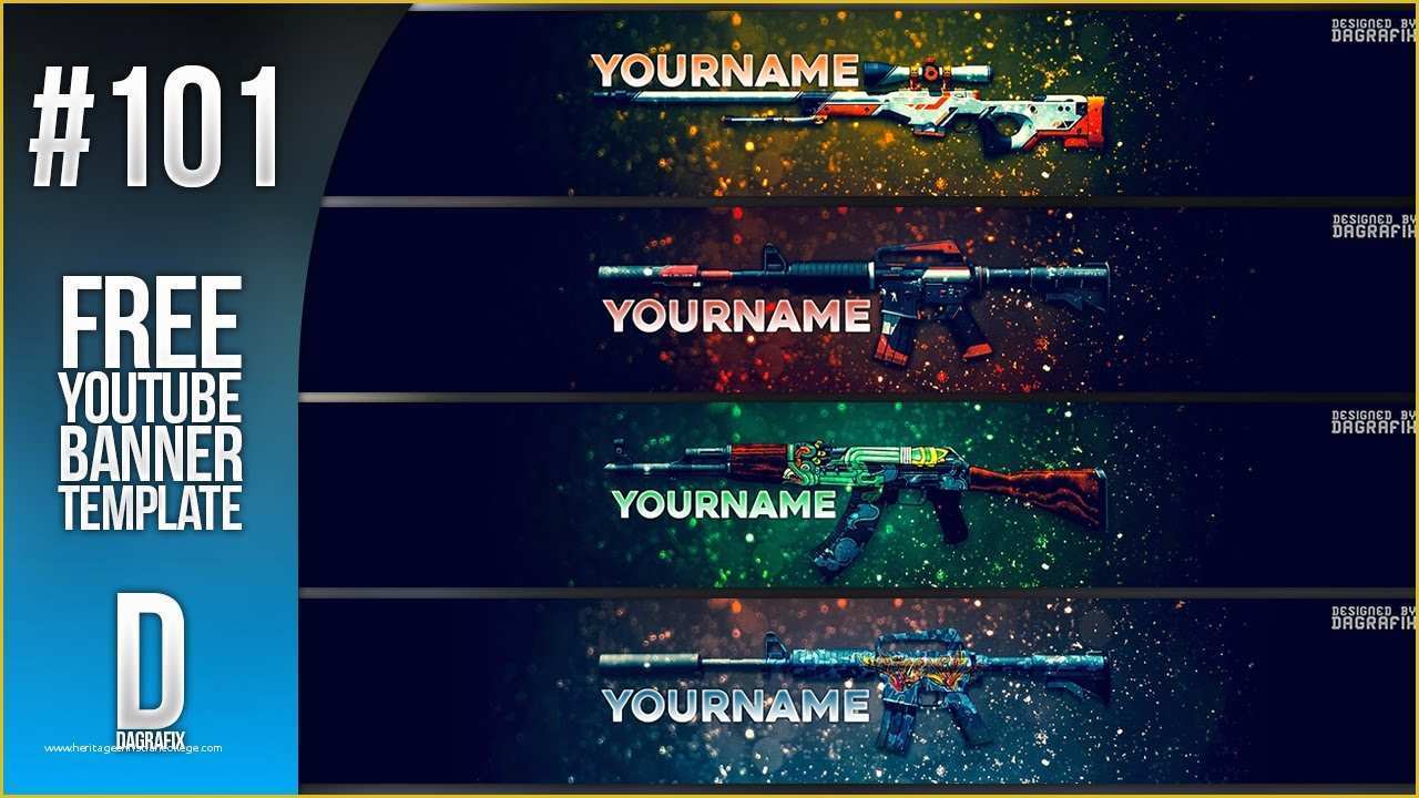 Free Youtube Banner Templates Download Of Csgo Banner Template 101 Free Shop Download