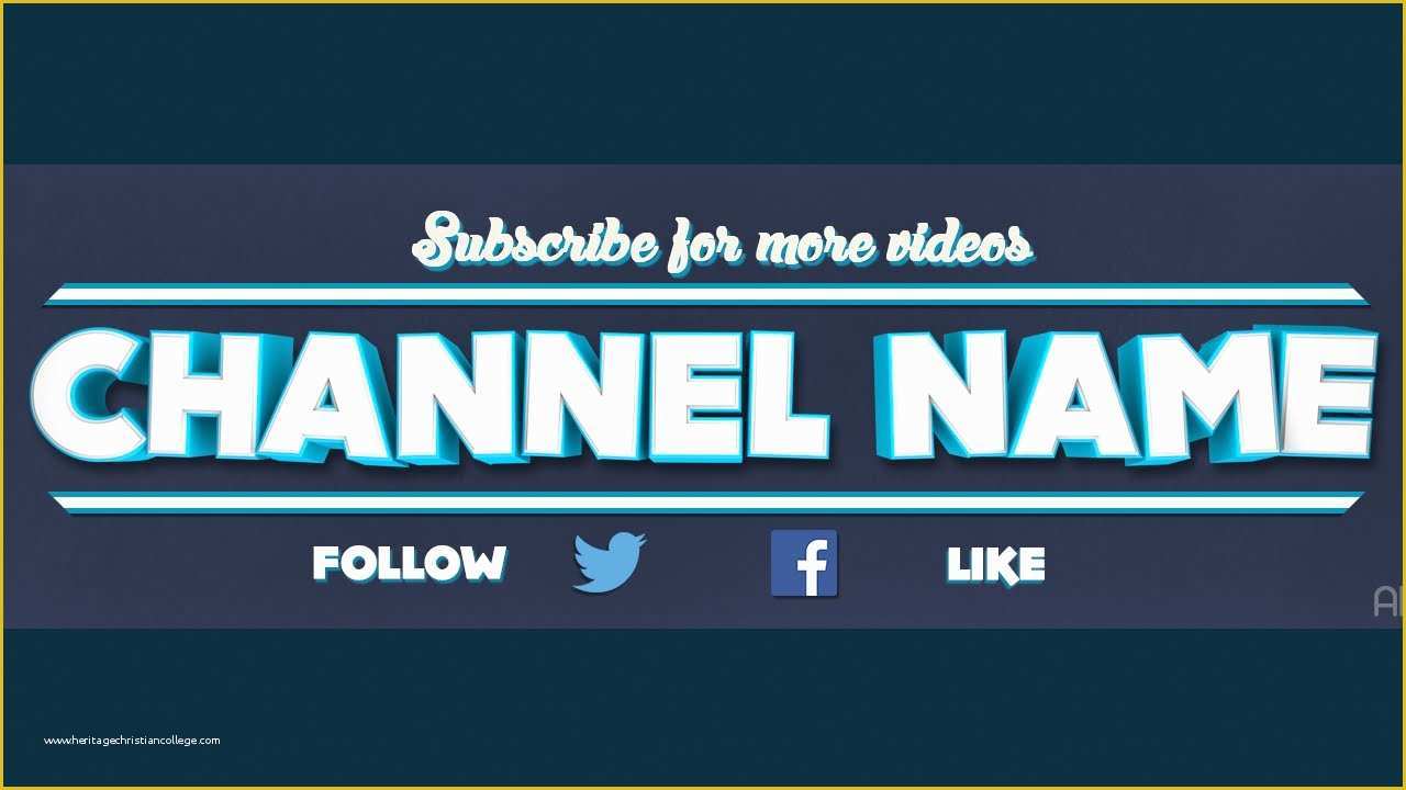 Free Youtube Channel Banner Template Of Free 3d Youtube Banner Template Cinema4d Youtube Banner