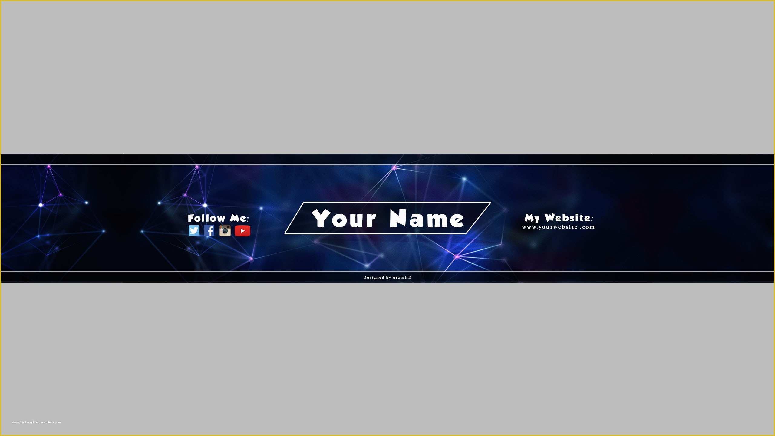 Free Youtube Channel Banner Template Of Free Channel Art Banner Template by Arzishd