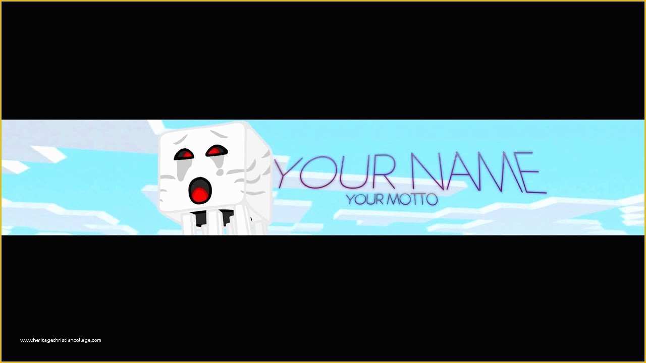 Free Youtube Channel Banner Template Of Free Minecraft Banner Channel Art Template Psd
