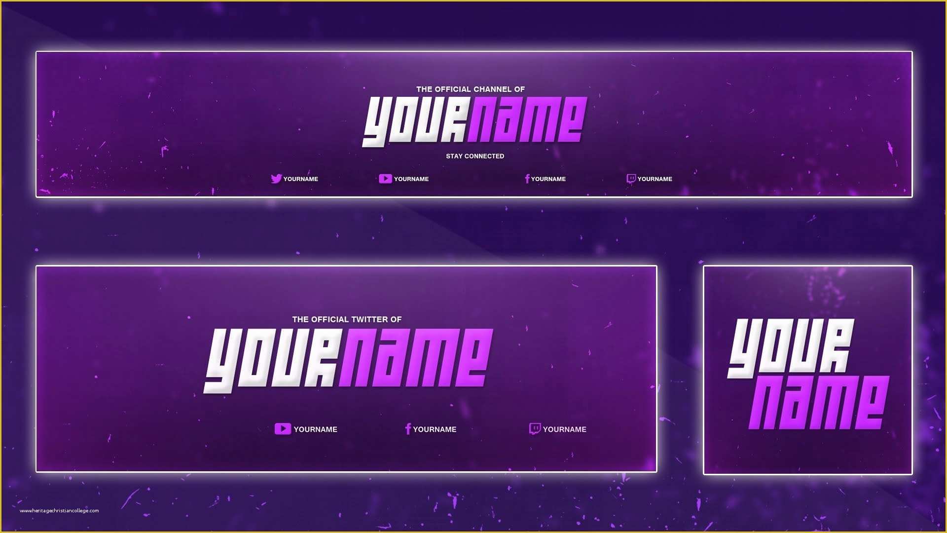 Youtube Channel Banner Template Psd Free