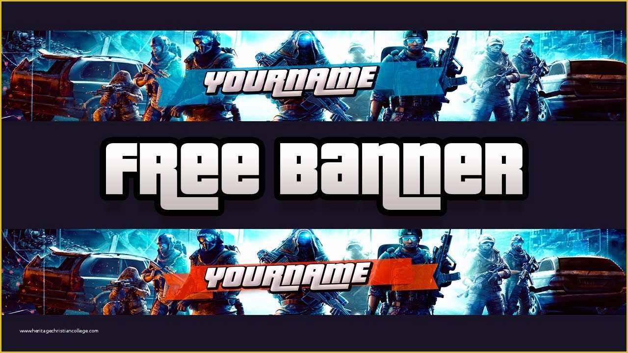 Free Youtube Gaming Banner Template Of Free Gaming Youtube Banner Template 1 Download Psd File