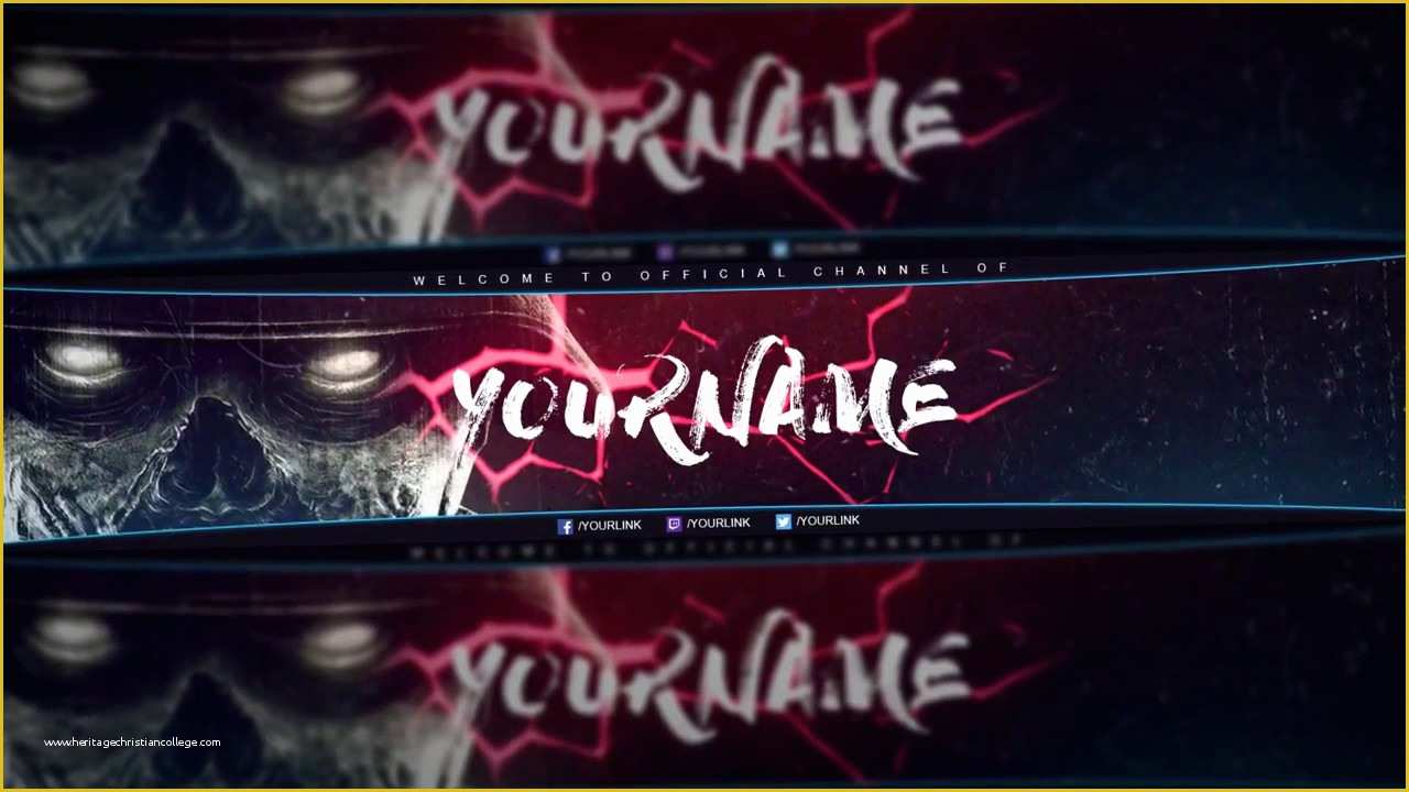 Free Youtube Gaming Banner Template Of Free Gfx Free Gaming Youtube Banner 2017│psd Template