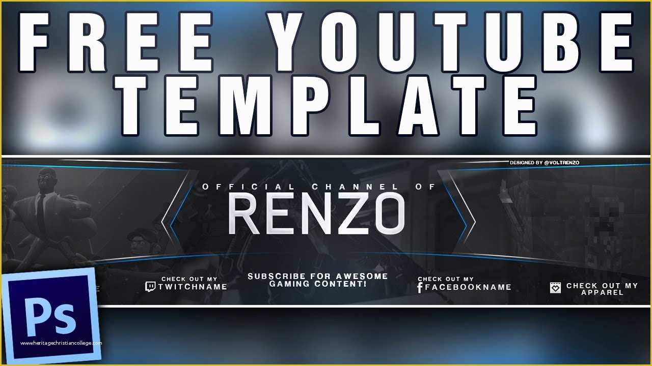 Free Youtube Gaming Banner Template Of Free Psd Clean Gaming Banner Template