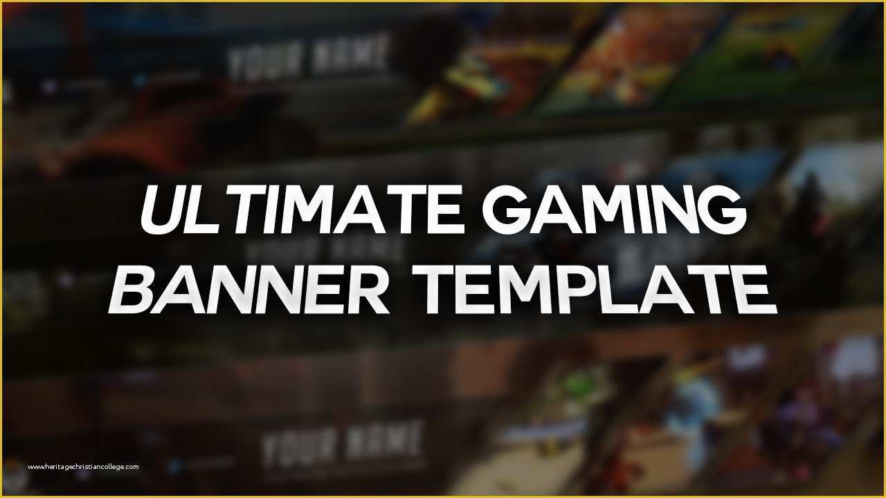 Free Youtube Gaming Banner Template Of Free Ultimate Gaming Banner Template Tutorial