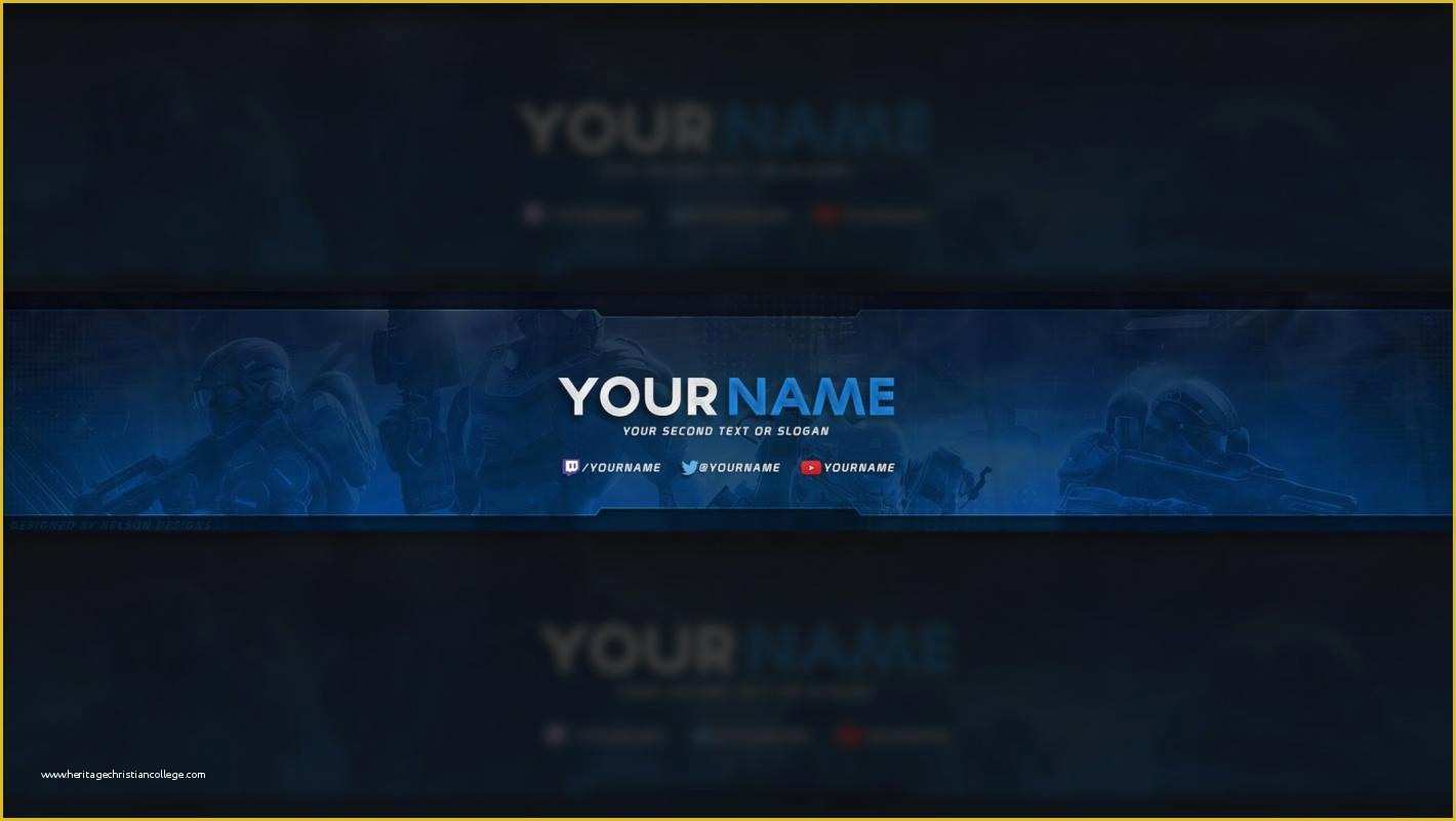 Free Youtube Gaming Banner Template Of Free Youtube Banner