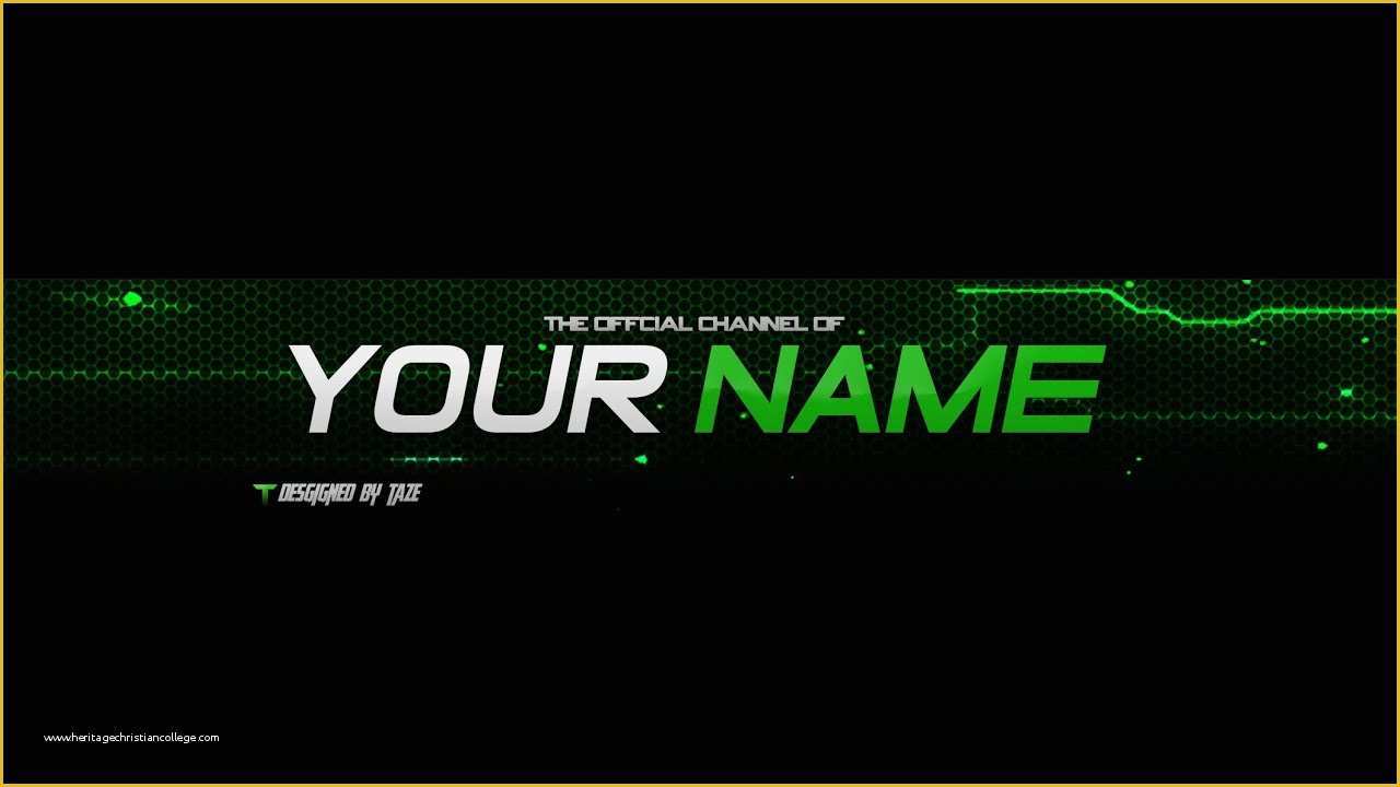 Free Youtube Gaming Banner Template Of Green Gaming Banner Psd Template
