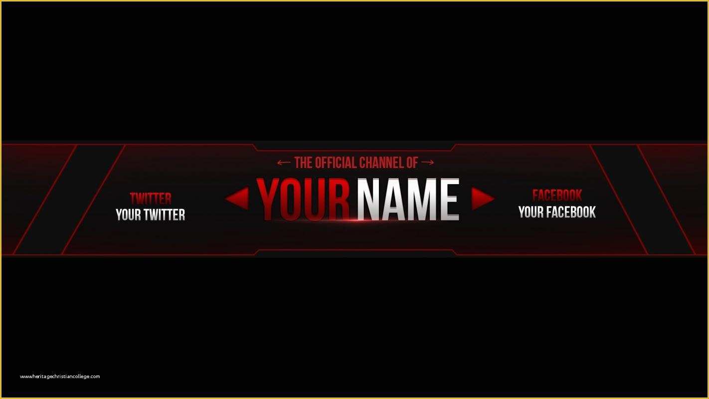 Free Youtube Gaming Banner Template Of Youtube Banner Templates