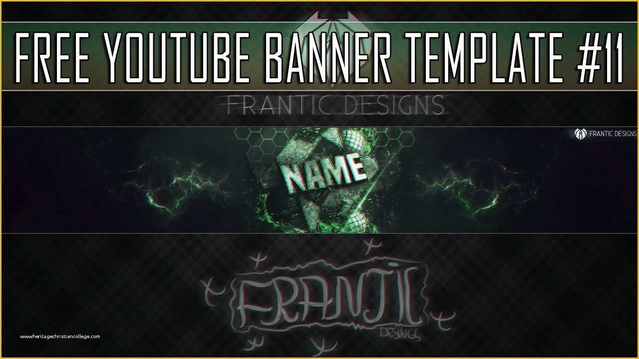 Free Youtube Header Template Of Free Youtube Banner Template 11 Link In Desc