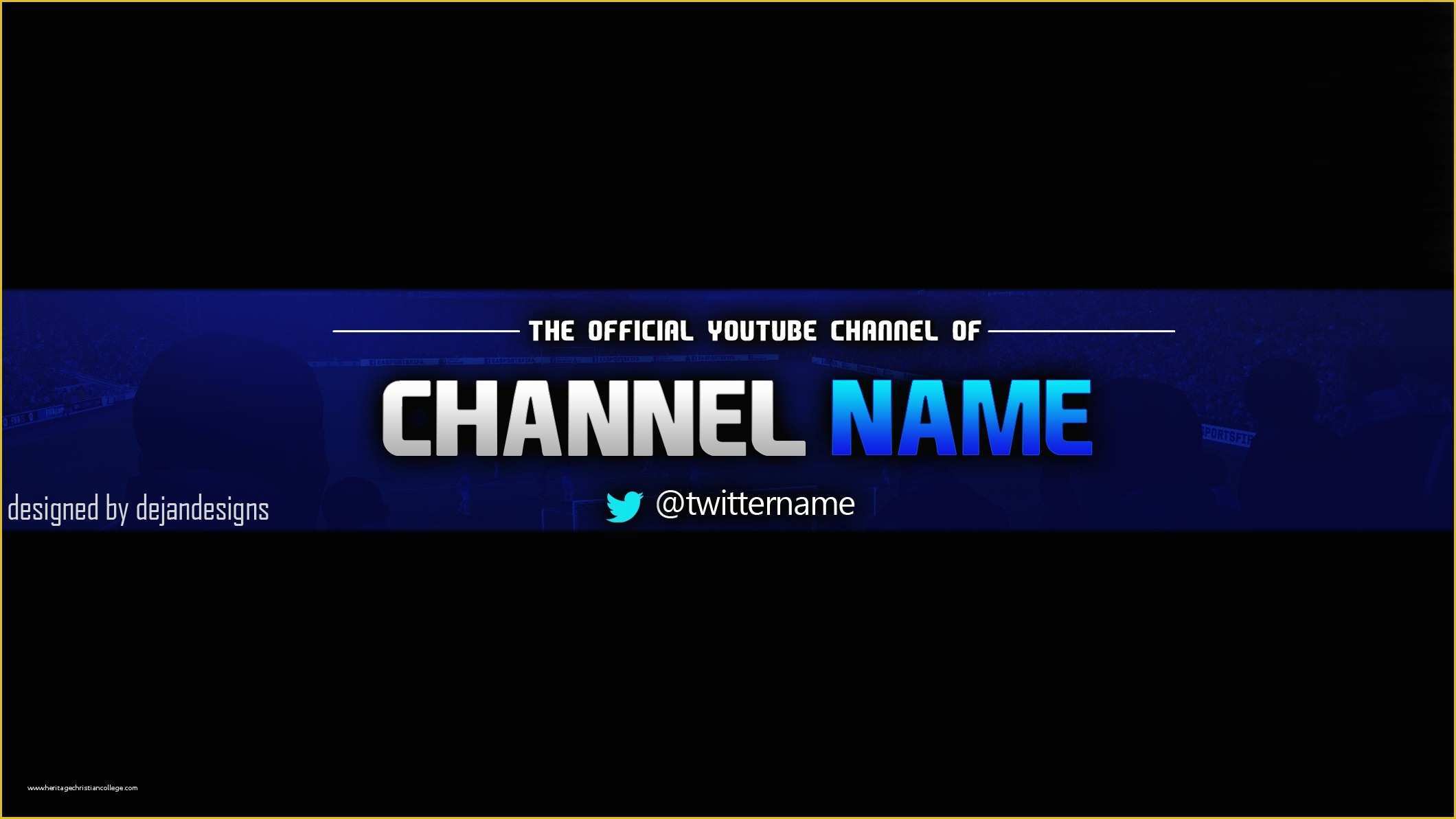 Free Youtube Header Template Of Youtube Banner Template Psd