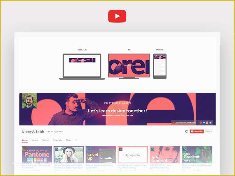 Free Youtube Template Creator Of Channel Branding Template & asset Generator