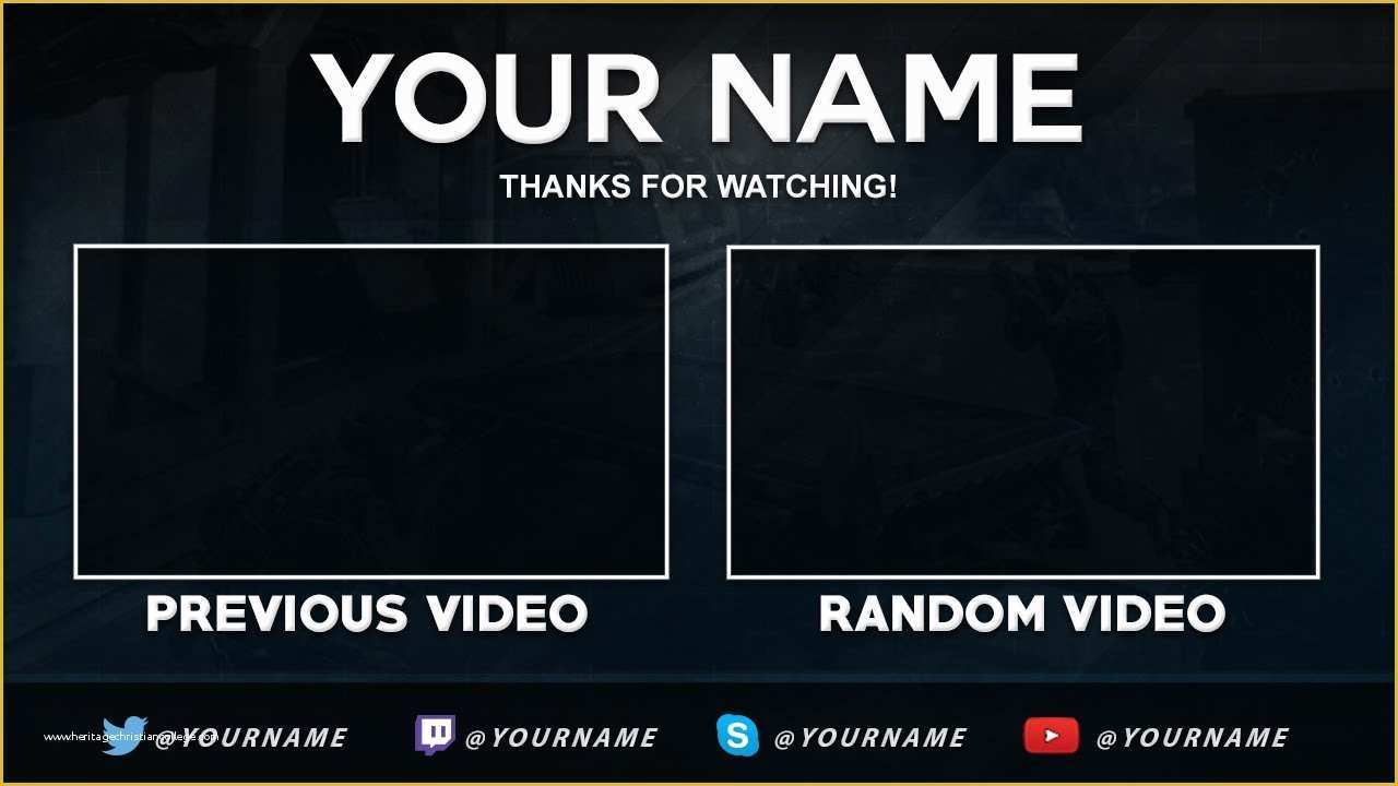 Free Youtube Template Creator Of Free Outro Template Nelson Designs