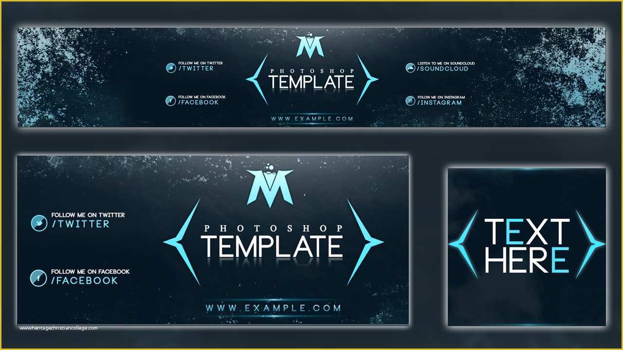 Free Youtube Templates Of 2018 Free Youtube Banner Psd Template
