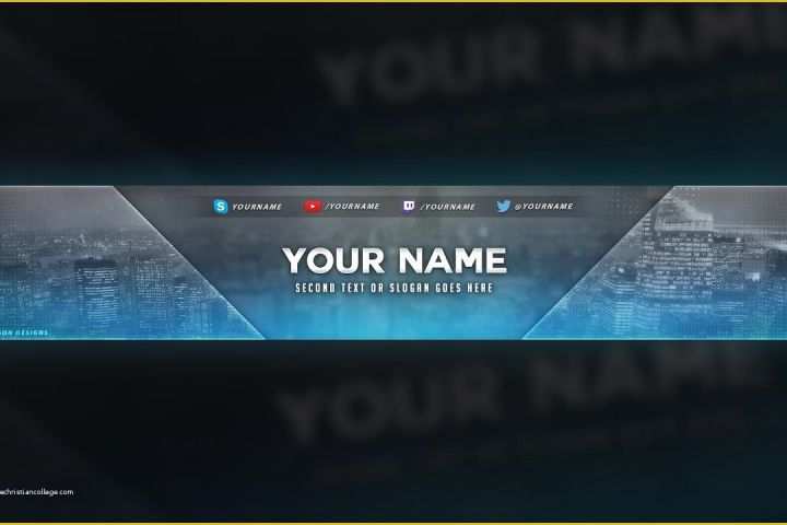 Free Youtube Templates Of City themed Banner Template Free Download [psd
