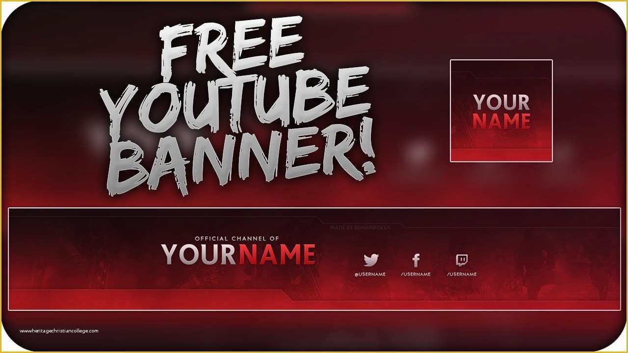 Free Youtube Templates Of Free Youtube Banner Template Psd Direct Download Link