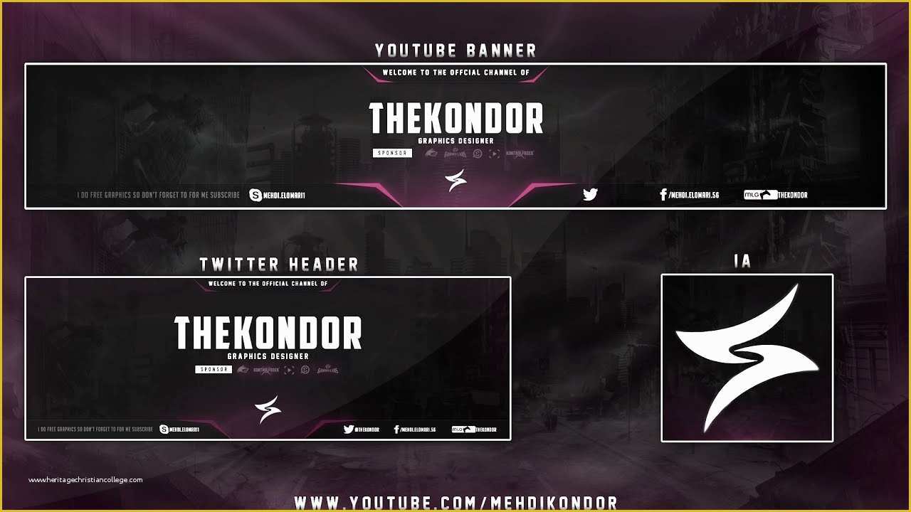 Free Youtube Templates Of New Banner Template Free  My New