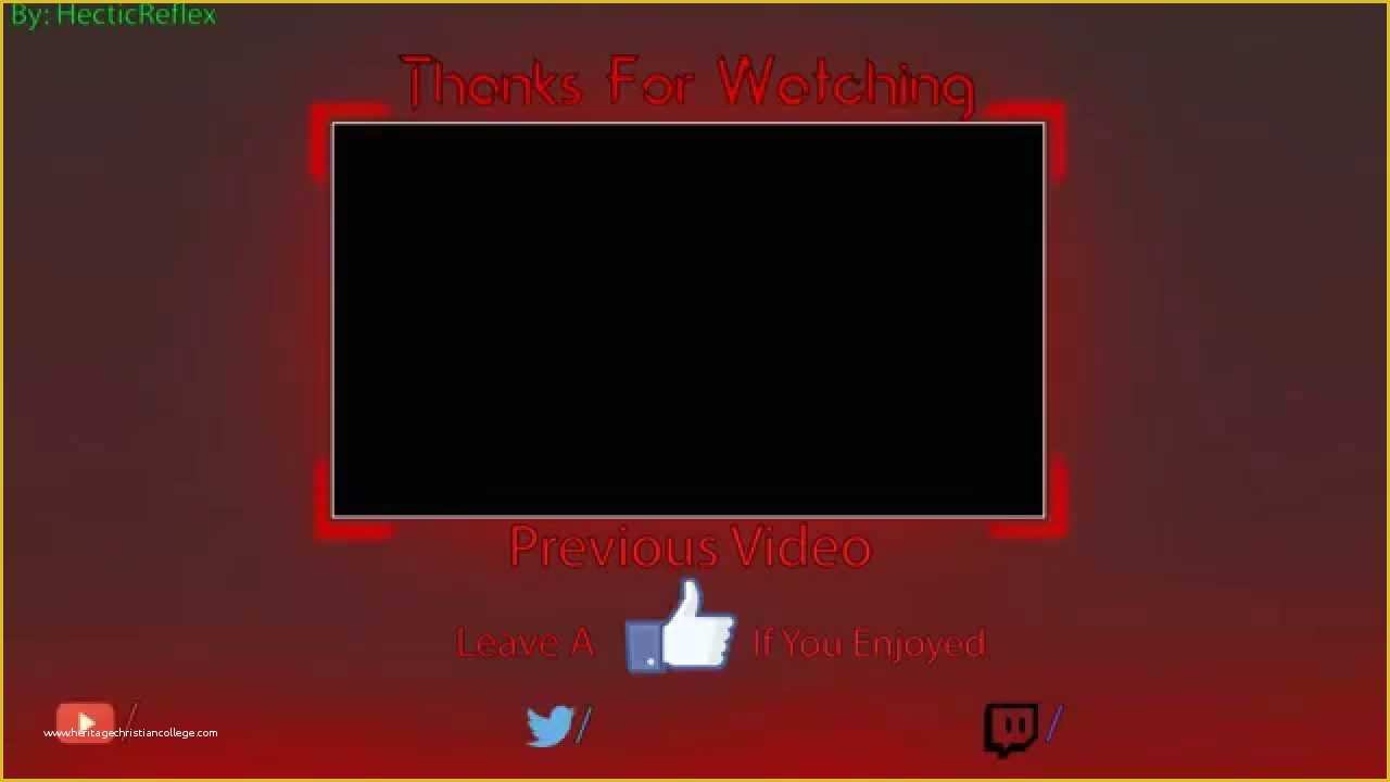 Free Youtube Templates Of Outro Template [free]