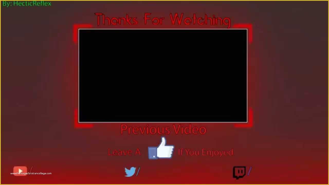 Free Youtube Templates Of Outro Template [free]