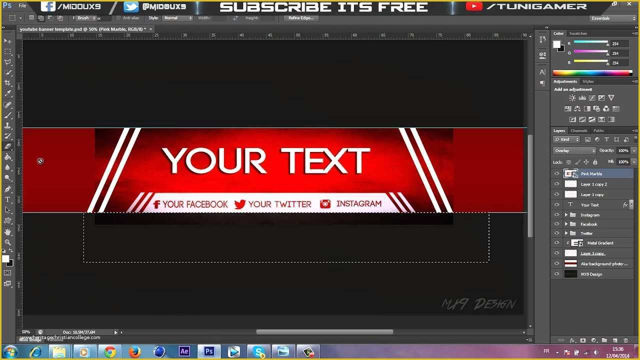 Free Youtube Templates Of [speedart] Free Amazing Youtube Channel Banner Template
