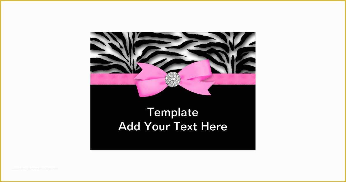 Free Zebra Business Card Template Of Elegant Hot Pink Zebra Business Cards