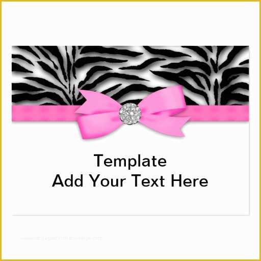 Free Zebra Business Card Template Of Elegant Hot Pink Zebra Business Cards