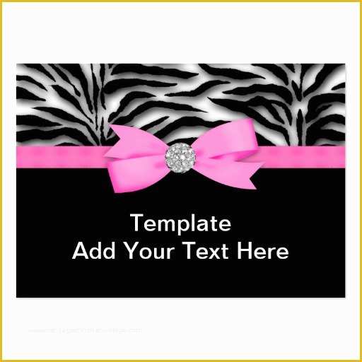 Free Zebra Business Card Template Of Elegant Hot Pink Zebra Business Cards