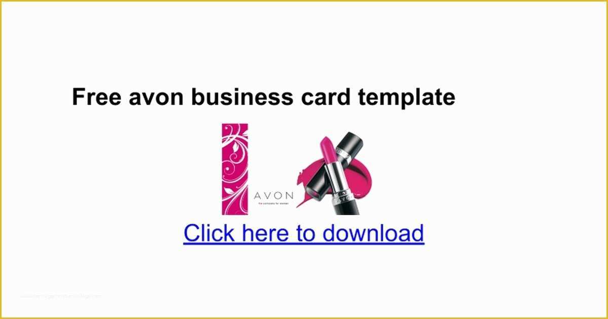 Free Zebra Business Card Template Of Free Avon Business Cards Templates