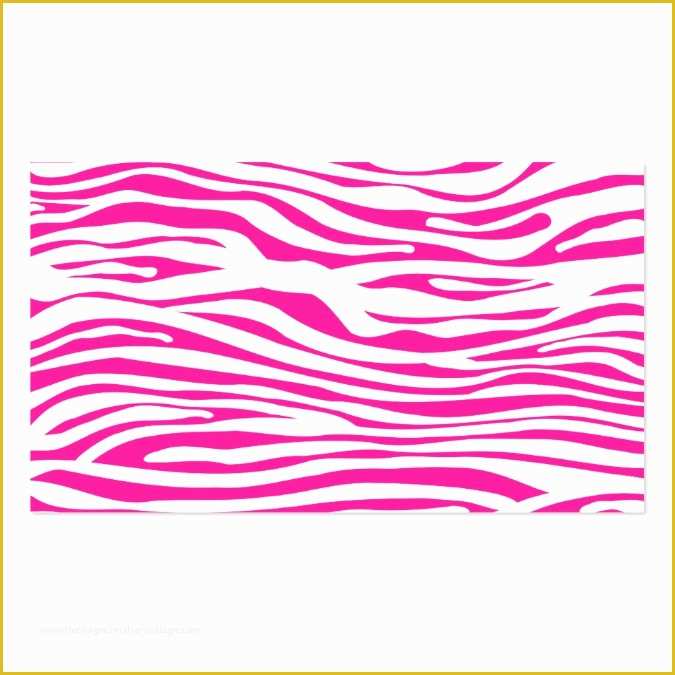 Free Zebra Business Card Template Of Hot Pink Zebra Stripe Pattern Animal Print Business Card