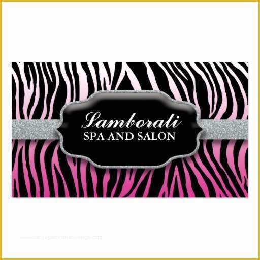 Free Zebra Business Card Template Of Jeweler Jewelry Zebra Print Diamond Pink Business Card