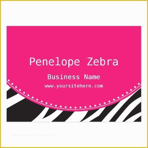 Free Zebra Business Card Template Of Pink Zebra Business Card